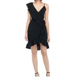 WAYF Afragola Ruffled Faux-Wrap Dress